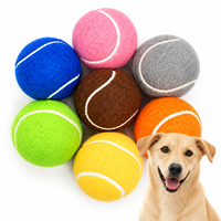 Jouet de balle de tennis couineur pour chien, pour le nettoyage des dents, rebondissant et interactif, jouet à mâcher d'entraînement pour chiens de petite, moyenne et grande taille