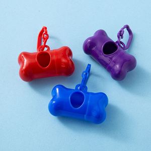 Porte-sacs à crottes pour chien en plastique en forme d'os, écologique, avec logo personnalisé imprimé, 7 couleurs au choix, design personnalisé - Product Image 5