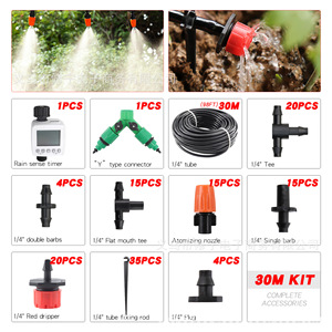 Kit de riego por goteo automático inteligente de 30 m con sensor de lluvia y temporizador para jardín, plantas verdes y sistema de riego de flores - Product Image 2