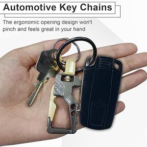 Heavy Duty Bottle Opener Zinc Alloy Cool Personalized Beer Bottle Top Carabiner Holder Keychain for Men Women Travel Accessories - Product Image 5