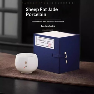 Tasse Maîtresse en Céramique, Tasse Individuelle en Porcelaine Blanche, Service à Thé Domestique, Tasse à Thé Personnalisée avec Logo Prénom/Nom <span class=keywords><strong>de</strong></span> <span class=keywords><strong>Famille</strong></span>, Origine Dehua, Style Minimaliste Moderne - Product Image 2