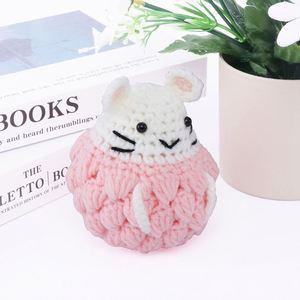 Cute Crochet Hamster Stuffed Animal 10cm Soft Yarn <b>Toy</b> Perfect <b>Desk</b> or Shelf Decoration Handmade Soft Plush <b>Toys</b> - Product Image 2