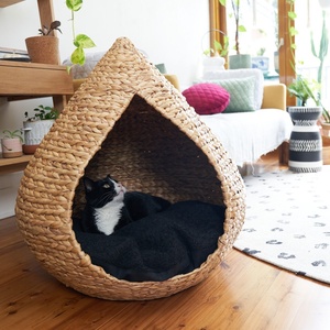 Meilleures ventes Petite larme en forme de goutte d'eau Cage pour animaux de compagnie Jacinthe d'eau Nid pour chien et chat Maison pour amis à fourrure - Product Image 4