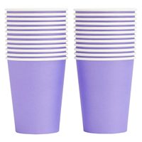 Ensemble de fête moderne violet de 72 pièces comprenant des assiettes en papier, des gobelets, des serviettes pour 24 invités pour les décorations d'anniversaire