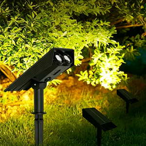 Solar-Powered Plastic IP65-Rated Outdoor <b>LED</b> Lawn <b>Light</b>, 6000K Daylight, 120° Beam Angle, Ideal for <b>Tree</b> Lighting & Garden Deco - Product Image 1