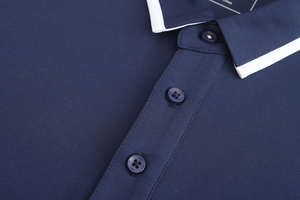 Chemise unisexe en coton mélangé, col rond, manches courtes, sérigraphie, patte de boutonnage à 3 boutons, coupe décontractée, tricot personnalisé, 180g - Product Image 5