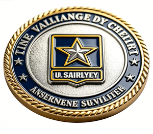 Moneda de desafío de geocaching personalizada con impresión UV, metal chapado, esmalte translúcido deportivo, acabado antiguo, insignia de recuerdo rastreable - Product Image 1