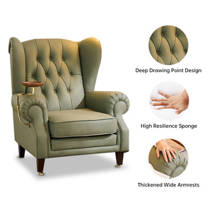 Poltronas de Luxo para Sala de Estar: Sofá Moderno e Poltrona de Couro Genuíno para Mobiliário de Sala - Product Image 1
