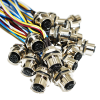Connecteur latéral étanche M12 personnalisé en usine avec câble JST