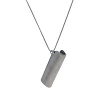Collier pendentif étui à briquet en acier inoxydable inaltérable personnalisé, bijou de cou tendance pour homme style punk hip-hop