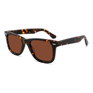 Gafas de Sol Clásicas Retro de Acetato, Montura Negra, Lentes TAC con Protección UV400, Unisex, para Conducir, Viajar, Atuendos de Moda - Product Image 5