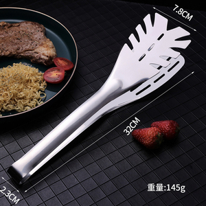 SF27 707 201Stainless Steel Kitchen Spatula 32CM Slotted Turner Fork Durable Household Cooking Tool All Season - Product Image 2