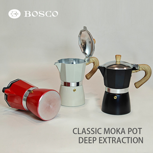 Cafetera Italiana Clásica de Aluminio <span class=keywords><strong>para</strong></span> Estufa, 3 Tazas (150 ml) y 6 Tazas (300 ml), con Asa de Tacto Suave - Product Image 3