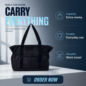 Sac de voyage matelassé avec porte-gobelet et compartiment pour ordinateur portable, personnalisé, grande capacité, en tissu Oxford pour femme - Product Image 1