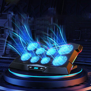 <span class=keywords><strong>Refroidisseur</strong></span> d'ordinateur <span class=keywords><strong>portable</strong></span> USB Gamer à lumière bleue, action de refroidissement rapide et silencieuse, 8 ventilateurs, support pour ordinateurs portables jusqu'à <span class=keywords><strong>18</strong></span> <span class=keywords><strong>pouces</strong></span> - Product Image 1