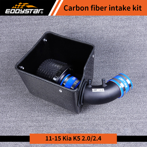 Prise d'air en carbone léger Eddystar avec bouclier thermique pour <span class=keywords><strong>Kia</strong></span> K5 Optima TF 2011-2015 2.0L 2.4L Accessoires de tuning quotidiens - Product Image 3