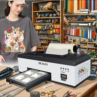 Imprimante DTF A3 1390 avec tête d'impression pour impression directe sur film, machine de transfert thermique pour t-shirts et vêtements pour petites entreprises