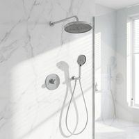 Ensemble de douche mural de haute qualité avec robinets thermostatiques à commande 2 voies, design moderne en laiton, garantie 5 ans
