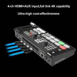 Mezclador de Video OSEE GoStream Deck 4K, Conmutador con 4 Entradas HDMI, Salida 4K sin Pérdidas, Conmutador de Audio para Transmisión en Vivo de Múltiples Dispositivos - Product Image 6