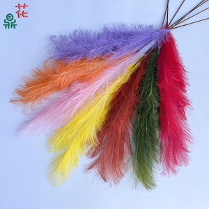 Plumes d'herbe de la pampa artificielles 100 cm, style bohème, décoration de mariage et de maison, utilisation extérieure, matériau plastique - Product Image 3