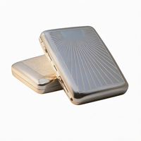 Nouvel étui à cigarettes en métal gaufré, capacité 18 cigarettes, portable, durable, écologique, pour hommes, élégant et tendance, cadeaux de bienvenue