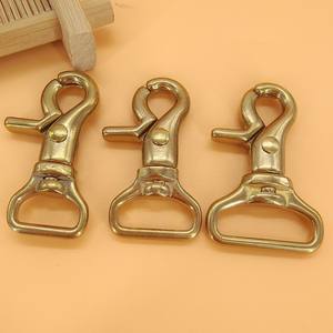 Alta qualidade Latão Bag Fechos lagosta Swivel snap mosquetão Trigger Clips Fastener <span class=keywords><strong>Gripper</strong></span> Solid Brass Snap Hook - Product Image 3