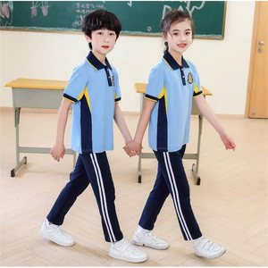Venta al por mayor de uniformes escolares personalizados, camisetas <span class=keywords><strong>polo</strong></span> azules para niños y niñas - Product Image 5