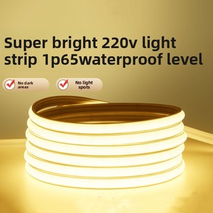 고휘도 LED 주변 조명 스트립 220V 야외 방수 자체 접착 선형 램프 COB - Product Image 2