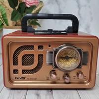 Yg-7060BT Haut-parleur sans fil portable rétro en bois 20W avec radio AM/FM, batterie rechargeable, TF/USB/Aux pour la maison et le bureau