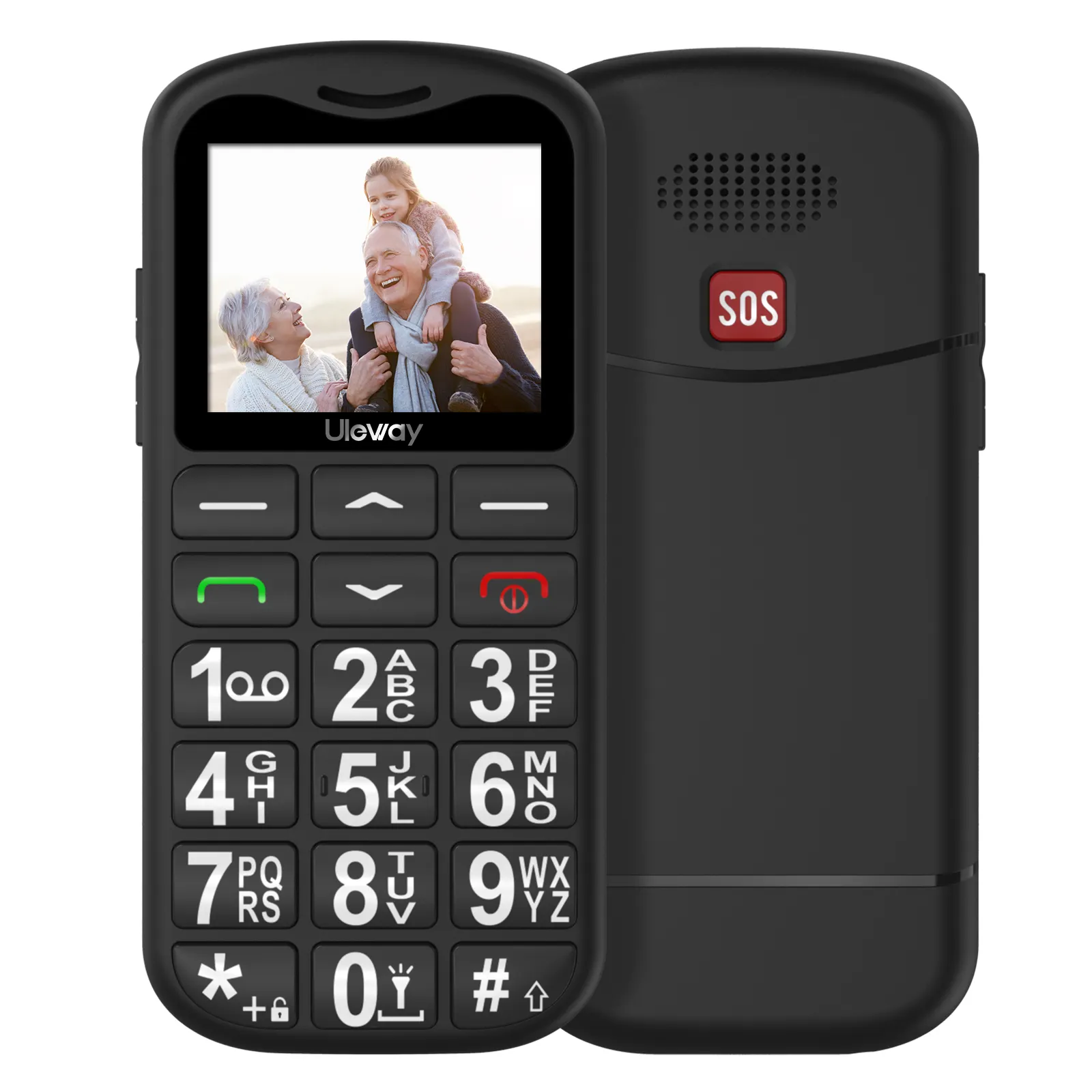 Téléphone de fonction de barre GSM débloqué à bas prix avec téléphone de fonction Dual Sim SOS Big Button