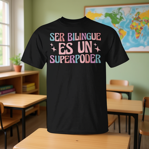 เสื้อยืดครูสอนภาษาสเปนสองภาษาสองภาษา - Product Image 3