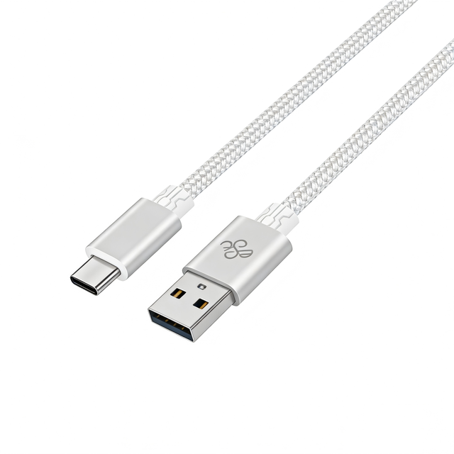 Wholesale 1M 2.4A Durable Nylon Braided Type-C Cable Multi Color Fast Charge USB Data Cable for Cellphone Tablet Camera