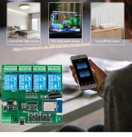 Module d'interrupteur intelligent Tuya WIFI 433MHZ 4 canaux AC/DC 7-32V, relais auto-bloquant, minuterie domotique DIY pour Alexa Google Home