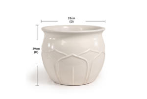 Jardinière en céramique pour jardin d'hiver, résistante au gel, respirante, à poser au sol en extérieur - Product Image 6