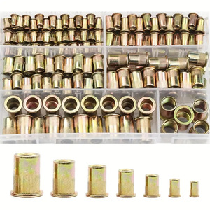 Baiguluo Rivet Nut Set 320pcs M3 M4 M5 M6 M8 M10 M12 Zinc Plated Carbon Steel Knurled Head For Communication Equipment - Product Image 2