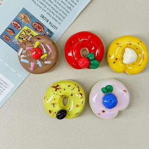 Tatlı meyve Donuts reçine Flatback DIY chon DIY Scrapbooking firkete telefon kılıfı dekorasyon aksesuarları için benzersiz desen modeli - Product Image 2