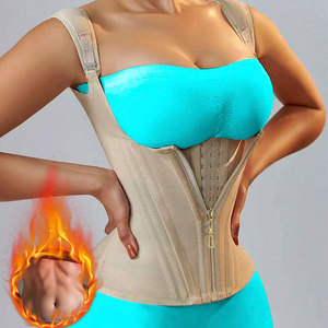 LANGQIN للنساء ضغط مزدوج Corset قابل للتعديل بسحاب خطاف عيون من ملابس تشكيل البطن - Product Image 3