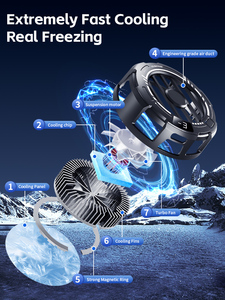 Ventola di Raffreddamento RGB con Display Digitale, Radiatore Magnetico per <span class=keywords><strong>Gestione</strong></span> Termica del <span class=keywords><strong>Telefono</strong></span> durante i Giochi Mobili - Product Image 2