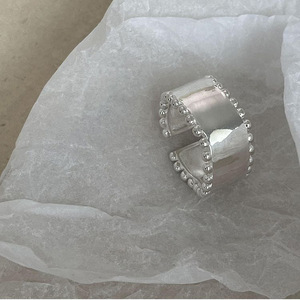 S925 Sterling Silver Beaded <b>Ring</b> Women's Simple Elegant <b>Open</b> Design Everyday Wear Jewelry - Product Image 2