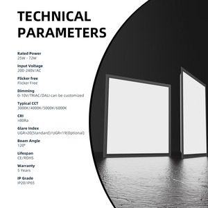 Plafonniers à <span class=keywords><strong>Led</strong></span> pour la décoration intérieure Ampoules de nuit de luxe Lustre 600X600 <span class=keywords><strong>Panneau</strong></span> <span class=keywords><strong>60X60</strong></span> Suspension <span class=keywords><strong>Rgb</strong></span> Aluminium 90 Moderne 80 ETL 150 - Product Image 5