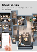 Interruptor Wi-Fi inteligente de 1 banda estándar de EE. UU. 110V Acabado de vidrio 433MHz Control remoto inalámbrico RF Aplicación controlada a través de la aplicación Wi-Fi