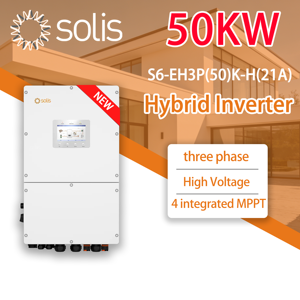Inversor Híbrido Trifásico <span class=keywords><strong>Solis</strong></span> S6-EH3P de 30kW, 40kW, 50kW, Inversor de Energía de Respaldo de Alto Voltaje para Torres de Radiodifusión - Product Image 1