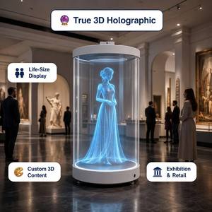Cilindro de Exhibición Holográfico 3D de Tamaño Real para Tiendas Minoristas, Reproductor Multimedia HoloTube con IA Inteligente y WiFi - Product Image 1