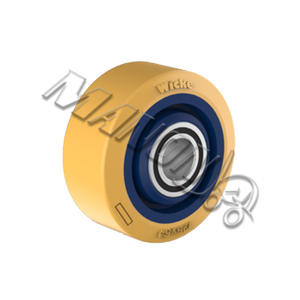 Roue pivotante pour chariot élévateur électrique Meforl, roulement à billes en polyuréthane à bande de roulement ferme, type à trou de boulon, sans frein, résistante à l'usure, support OEM - Product Image 4