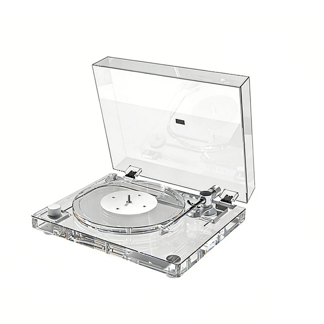 Hot Sale Transparent Acrylic Turntable Record Player Vinyl Record Player 3 Speed Modern Reader Playback Desktop Audio Decor