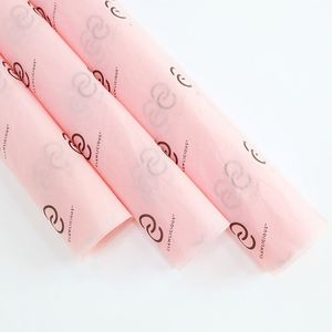 Papier d'emballage cadeau en tissu métallisé recyclé de haute qualité, rose, 50 x 70 cm, imprimé argent/or/rose/orange - Product Image 4