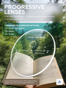 Lentilles ophtalmiques Danyang 1.56 progressives, coridor 12+2mm, <span class=keywords><strong>photochromiques</strong></span> HMC, <span class=keywords><strong>prix</strong></span> abordable, diamètre 72mm - Product Image 2