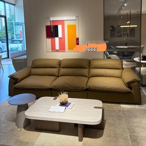 Sofá <span class=keywords><strong>de</strong></span> Cuero Genuino <span class=keywords><strong>de</strong></span> Tres Plazas Estilo Moderno y Simple Gu Jia Home 9666 Cloud, Tiendas Offline, Nuevo y Auténtico - Product Image 5