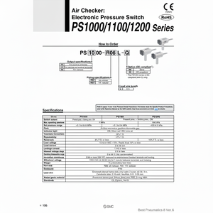 Comprobador de aire del interruptor de presión electrónico de SMC Pneumatics para un rendimiento óptimo - Product Image 1