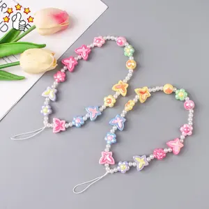 Flower Shape Mobile Phone Straps Waterproof Cute Phone Case Holder Strap Hand Strap For Phone Case